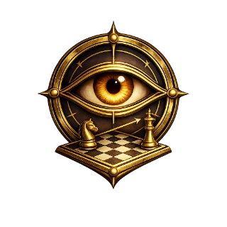 Vigilant eye in a warning reticle above the board