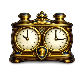 Tournament chess clock with paired dials